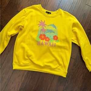 Yellow Hawaii Graphic Sweatshirt